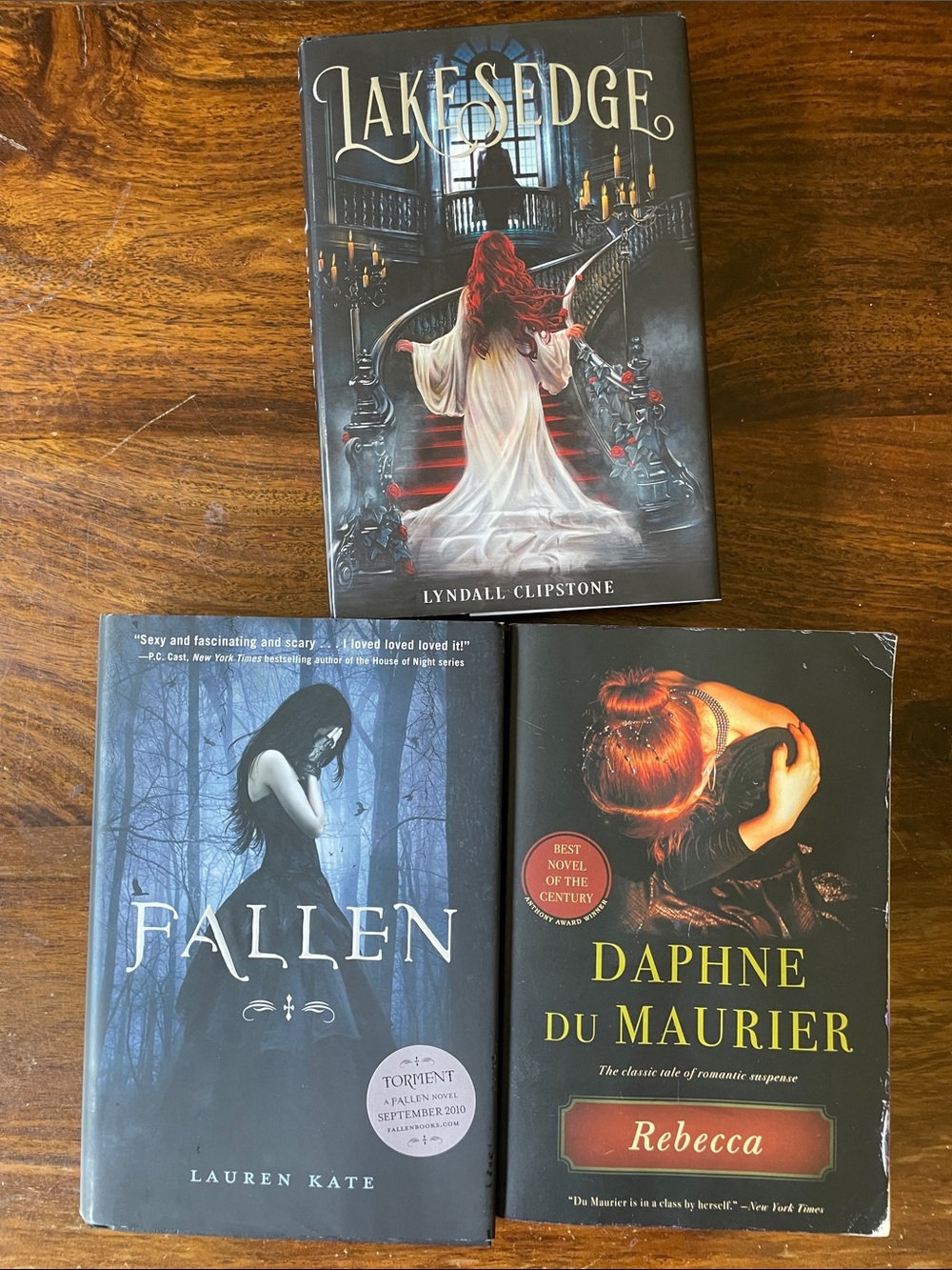 3 Lakesedge + Fallen + Rebecca - Gothic Romance Hardcover/Paperback Book Set